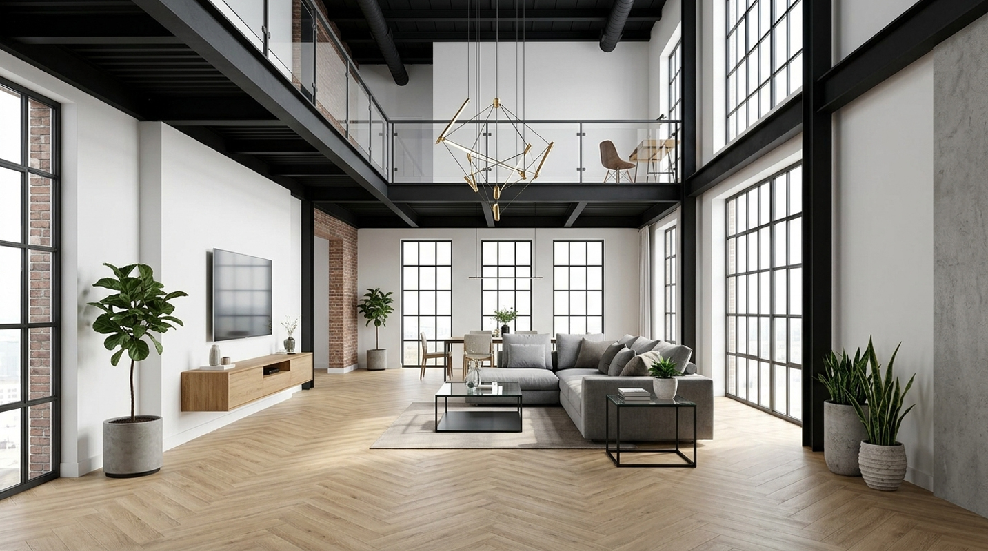 Chevrons condo loft